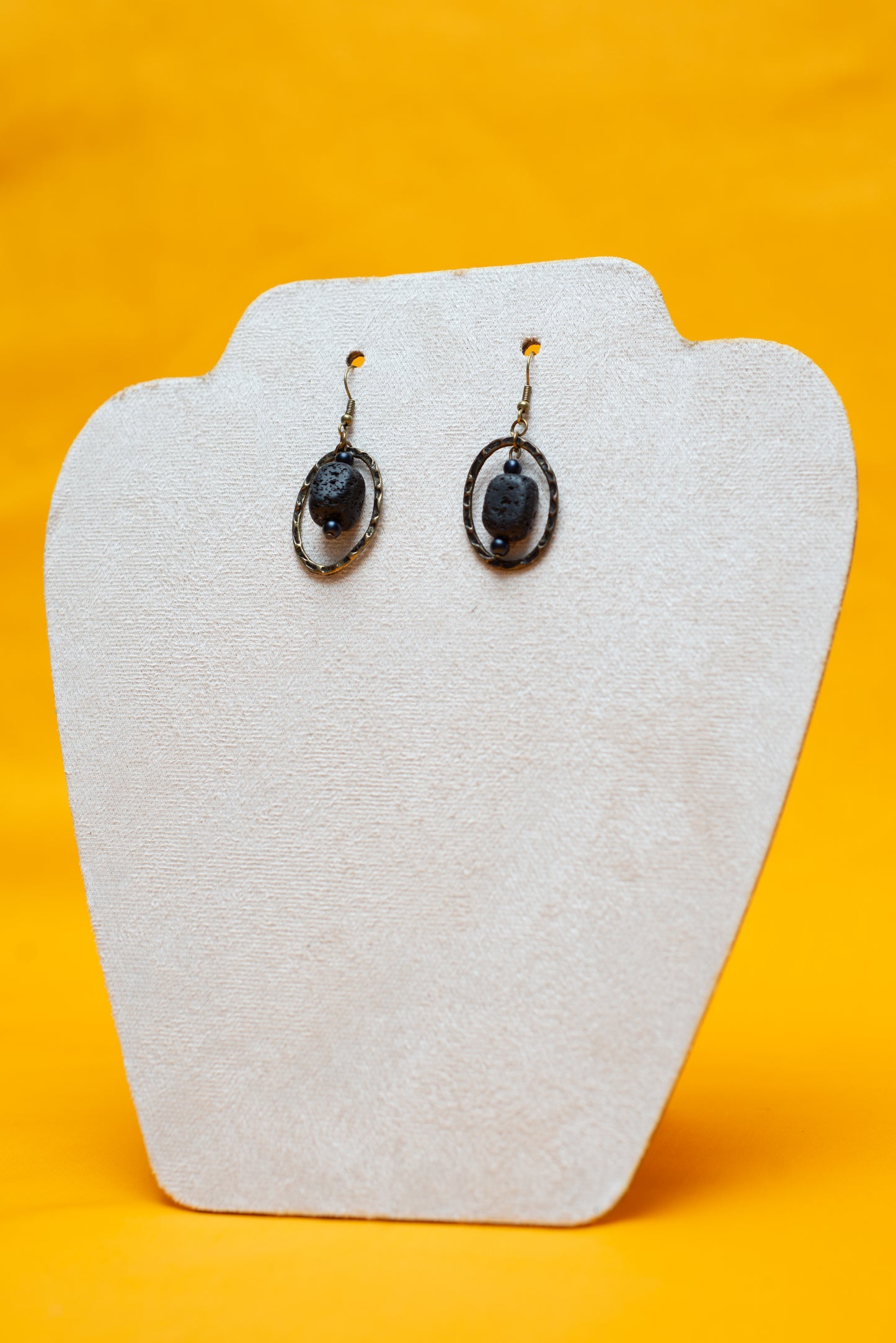 Bronze and Stone - Earrings